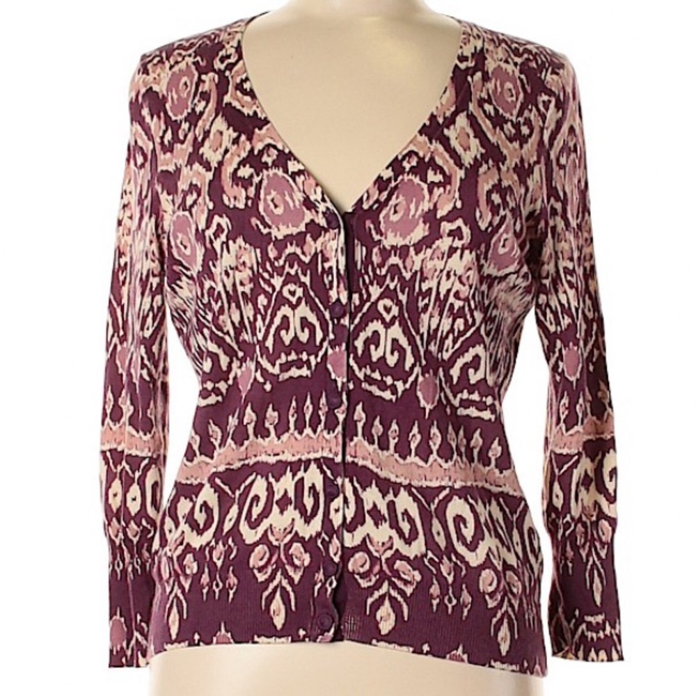 Lucky Brand Cardigan Purple Blush Pink Size Medium